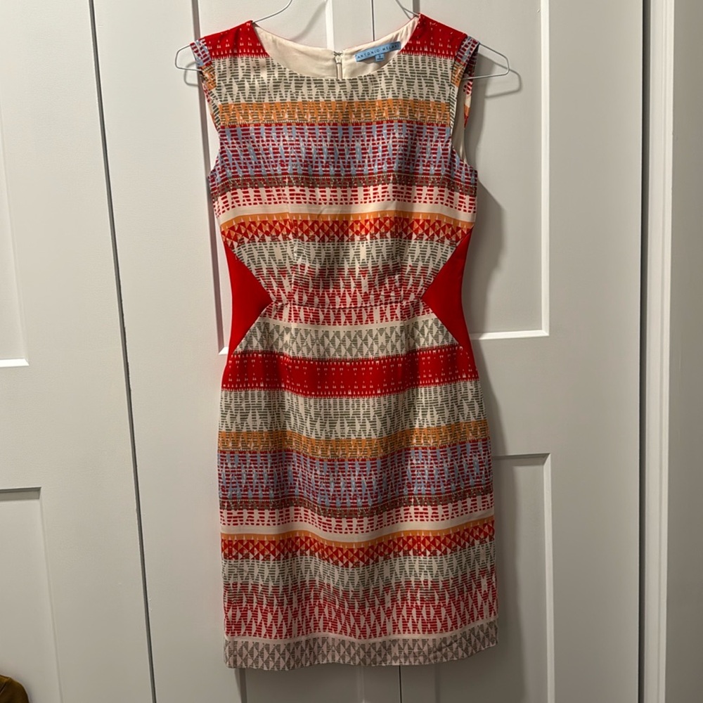 Antonio Melani Geometric Print Sheath Dress Size 2